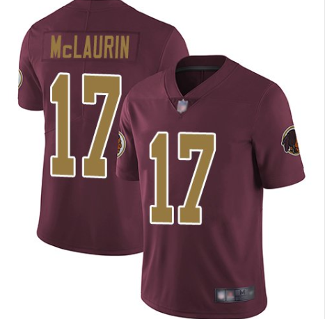 Men's Washington Football Team #17 Terry McLaurin Red NFL Color Rush Limited Stitched Jersey